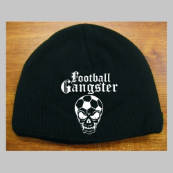 Football Gangster čierna pletená čiapka stredne hrubá vo vnútri naviac zateplená, univerzálna veľkosť, materiálové zloženie 100% akryl